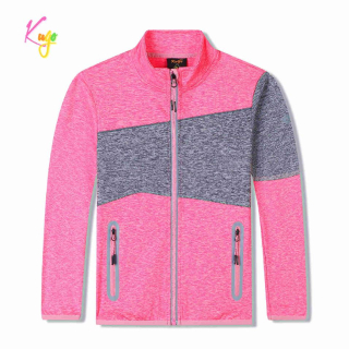 Dívčí funkční mikina Kugo FH9609 růžová / šedá